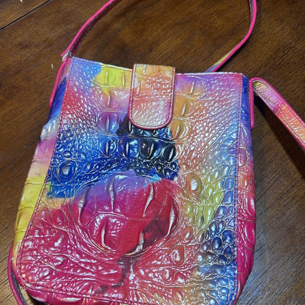 Brahmin Multicolor Crocodile Embossed Shoulder Bag - Picture 6 of 10